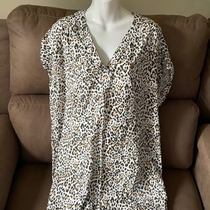 NWT Gap Leopard Print Shift Dress with Short Sleeves